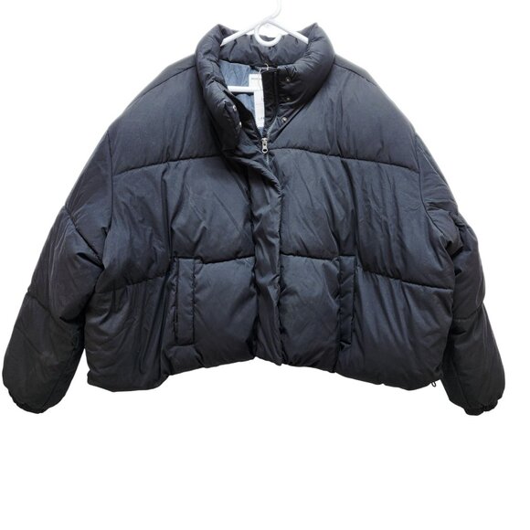 Black Puffer Jacket Size 5X Plus Size Womens Outerwear Warm Cozy Winter Coat - Picture 1 of 10